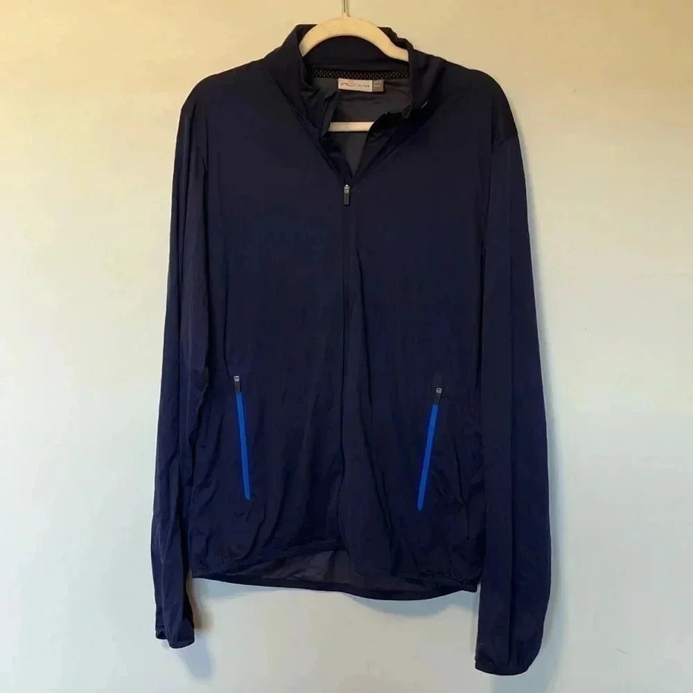 Kjus navy blue full zip light jacket